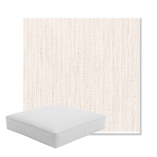 Picture of Poros Eggshell | Boxed Square Outdoor Seat Cushion - Sunbrella© Fabric