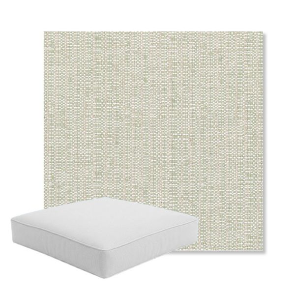 Picture of Poros Sage | Boxed Square Outdoor Seat Cushion - Sunbrella© Fabric