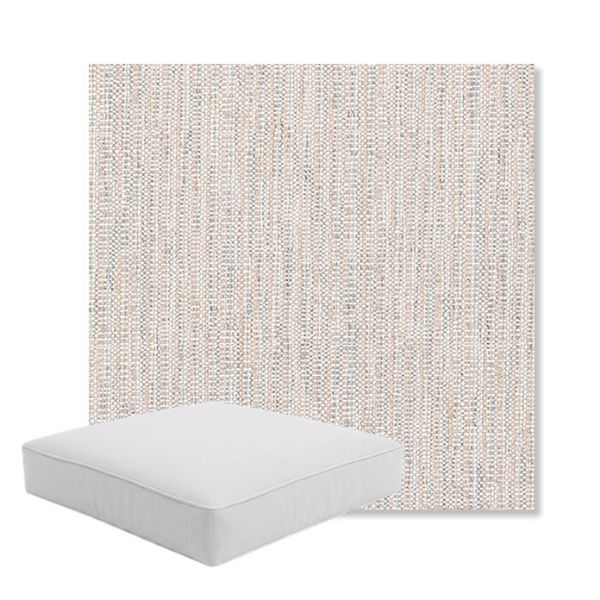 Picture of Poros Sky | Boxed Square Outdoor Seat Cushion - Sunbrella© Fabric