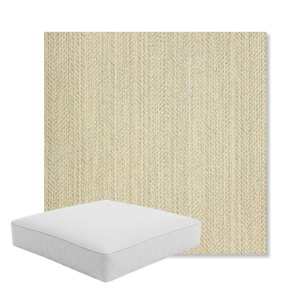 Picture of Posh Dove | Boxed Square Outdoor Seat Cushion - Sunbrella© Fabric