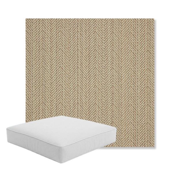 Picture of Posh Lichen | Boxed Square Outdoor Seat Cushion - Sunbrella© Fabric