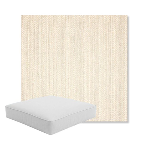 Picture of Posh Linen | Boxed Square Outdoor Seat Cushion - Sunbrella© Fabric