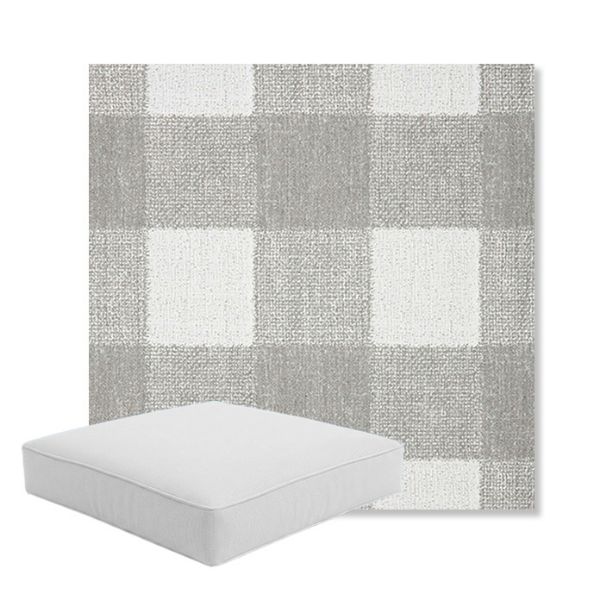 Picture of Preso Pebble | Boxed Square Outdoor Seat Cushion - Sunbrella© Fabric