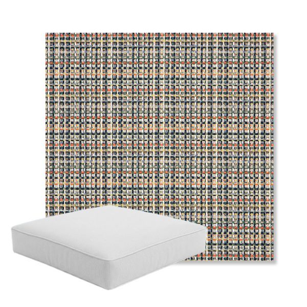 Picture of Principle Tropics | Boxed Square Outdoor Seat Cushion - Sunbrella© Fabric