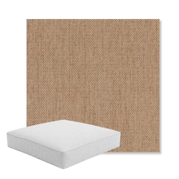 Picture of Proof Camel | Boxed Square Outdoor Seat Cushion - Sunbrella© Fabric