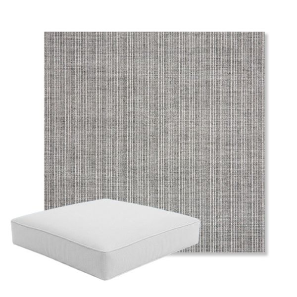 Picture of Proven Ash | Boxed Square Outdoor Seat Cushion - Sunbrella© Fabric