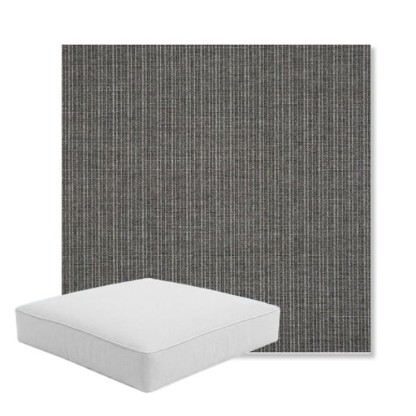 Picture of Proven Charcoal | Boxed Square Outdoor Seat Cushion - Sunbrella© Fabric