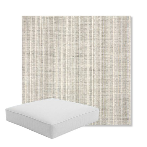 Picture of Proven Dove | Boxed Square Outdoor Seat Cushion - Sunbrella© Fabric