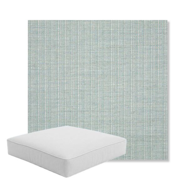 Picture of Proven Seaglass | Boxed Square Outdoor Seat Cushion - Sunbrella© Fabric