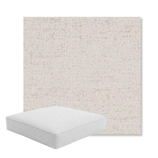 Picture of Rafi Pearl | Boxed Square Outdoor Seat Cushion - Sunbrella© Fabric