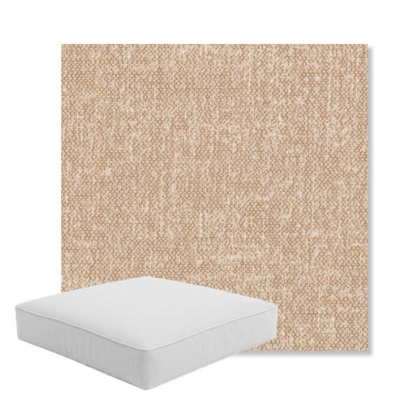 Picture of Rafi Sand | Boxed Square Outdoor Seat Cushion - Sunbrella© Fabric