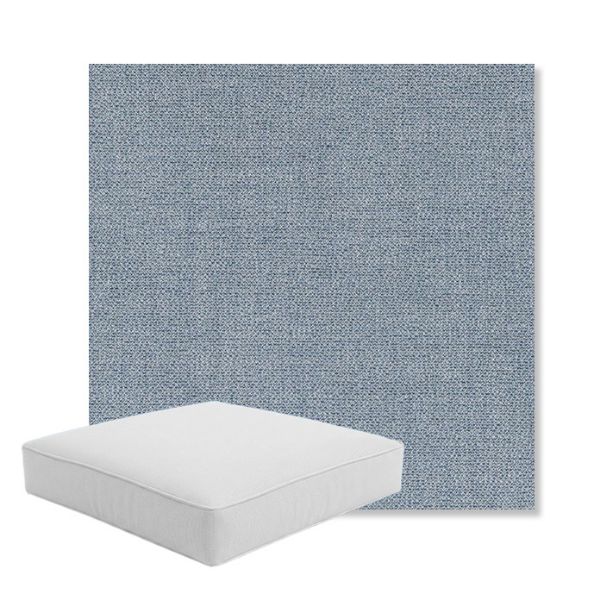 Picture of Remix Denim | Boxed Square Outdoor Seat Cushion - Sunbrella© Fabric