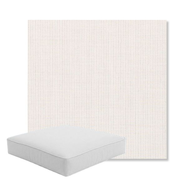 Picture of Replay Linen | Boxed Square Outdoor Seat Cushion - Sunbrella© Fabric