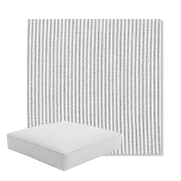 Picture of Replay Sea | Boxed Square Outdoor Seat Cushion - Sunbrella© Fabric