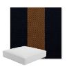 Picture of Rothko Bourbon Blue | Boxed Square Outdoor Seat Cushion - Sunbrella© Fabric