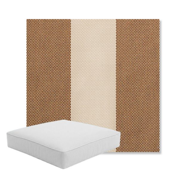 Picture of Rothko Latte | Boxed Square Outdoor Seat Cushion - Sunbrella© Fabric