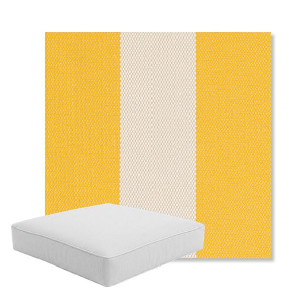 Picture of Rothko Lemonade | Boxed Square Outdoor Seat Cushion - Sunbrella© Fabric