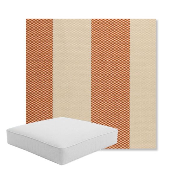 Picture of Rothko Lobster Roll | Boxed Square Outdoor Seat Cushion - Sunbrella© Fabric