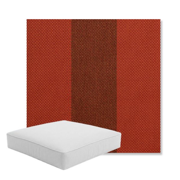 Picture of Rothko Whiskey Ginger | Boxed Square Outdoor Seat Cushion - Sunbrella© Fabric