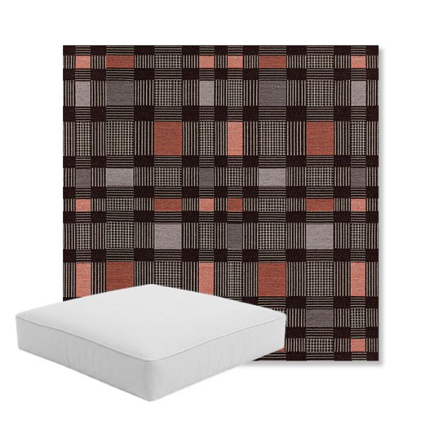 Picture of Rubix Huckleberry | Boxed Square Outdoor Seat Cushion - Sunbrella© Fabric