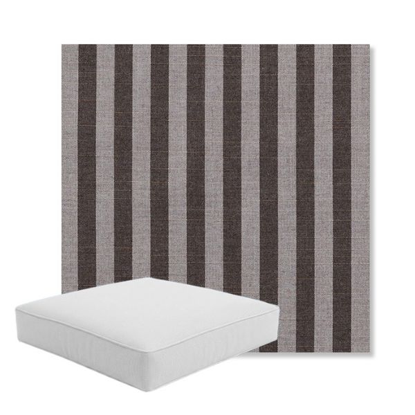 Picture of Sail Away Java | Boxed Square Outdoor Seat Cushion - Sunbrella© Fabric