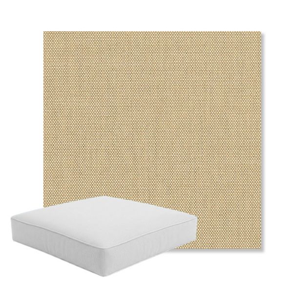 Picture of Sailcloth Sahara | Boxed Square Outdoor Seat Cushion - Sunbrella© Fabric