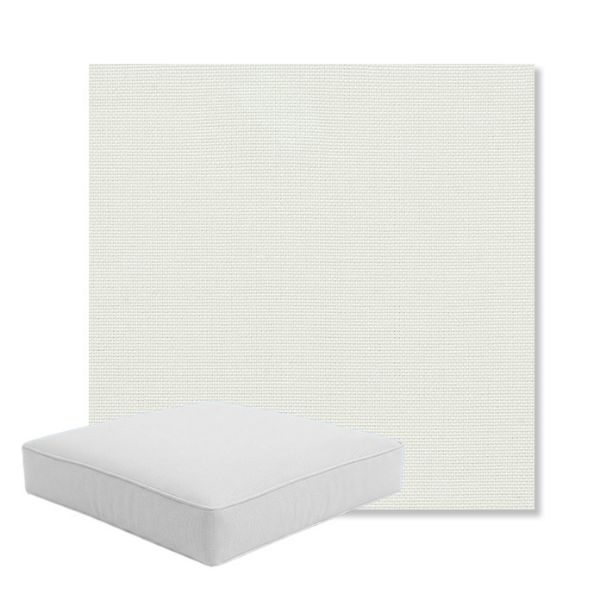 Picture of Sailcloth Salt | Boxed Square Outdoor Seat Cushion - Sunbrella© Fabric