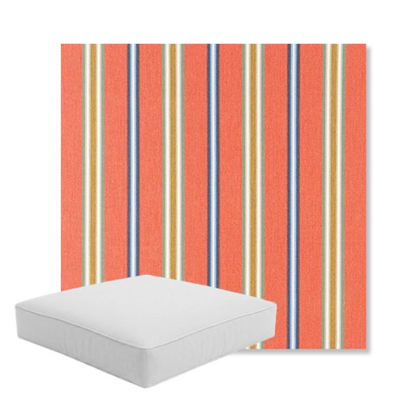Picture of Saltillo Sedona | Boxed Square Outdoor Seat Cushion - Sunbrella© Fabric