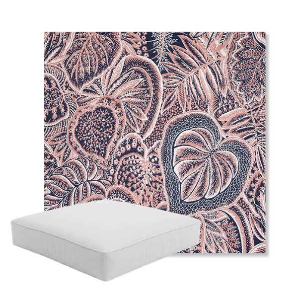 Picture of Sensibility Splendor | Boxed Square Outdoor Seat Cushion - Sunbrella© Fabric