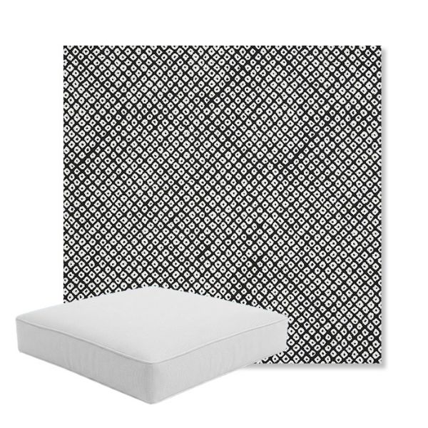 Picture of Shibori Classic | Boxed Square Outdoor Seat Cushion - Sunbrella© Fabric