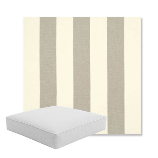 Picture of Solana Seagull | Boxed Square Outdoor Seat Cushion - Sunbrella© Fabric