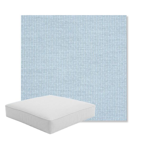 Picture of Solo Ocean | Boxed Square Outdoor Seat Cushion - Sunbrella© Fabric