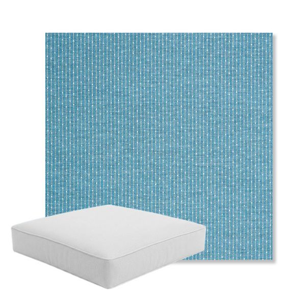 Picture of Solo Sky | Boxed Square Outdoor Seat Cushion - Sunbrella© Fabric