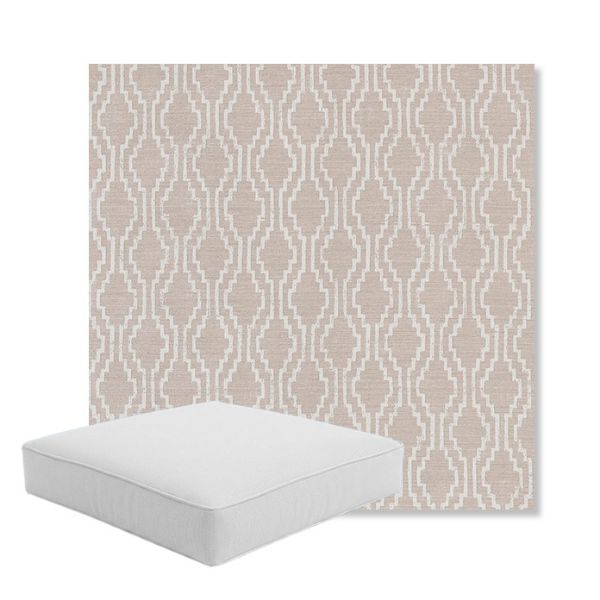 Picture of Solve Linen | Boxed Square Outdoor Seat Cushion - Sunbrella© Fabric