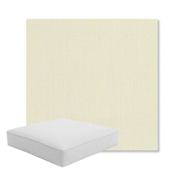 Picture of Spectrum Eggshell | Boxed Square Outdoor Seat Cushion - Sunbrella© Fabric