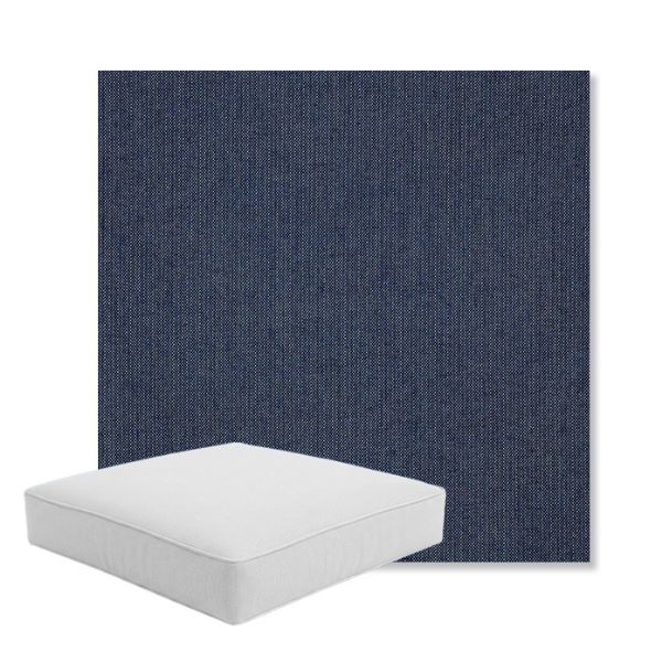 Picture of Spectrum Indigo | Boxed Square Outdoor Seat Cushion - Sunbrella© Fabric