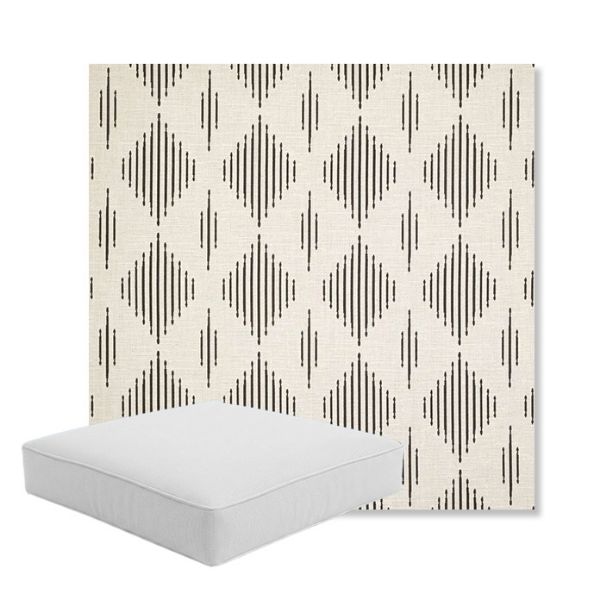 Picture of Spinner Diamond Onyx | Boxed Square Outdoor Seat Cushion - Sunbrella© Fabric