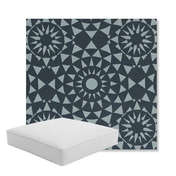 Picture of Sundial Sailboat | Boxed Square Outdoor Seat Cushion - Sunbrella© Fabric