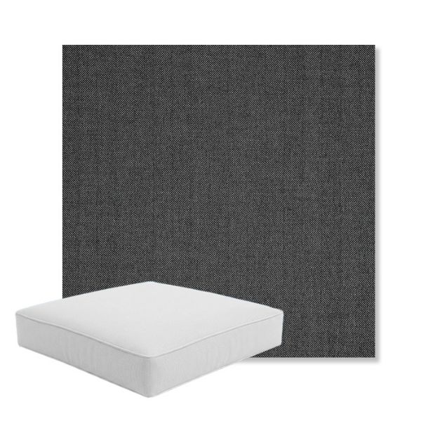 Picture of Switch Ash | Boxed Square Outdoor Seat Cushion - Sunbrella© Fabric