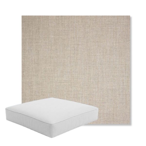 Picture of Switch Flax | Boxed Square Outdoor Seat Cushion - Sunbrella© Fabric