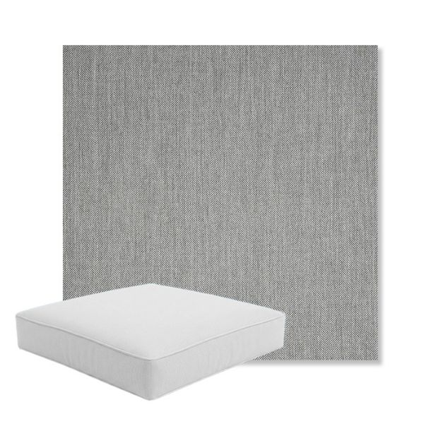 Picture of Switch Silver | Boxed Square Outdoor Seat Cushion - Sunbrella© Fabric