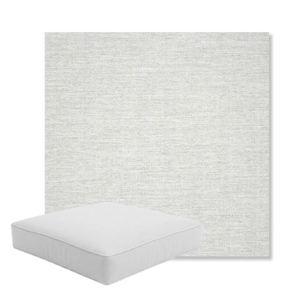 Picture of Switch Snow | Boxed Square Outdoor Seat Cushion - Sunbrella© Fabric