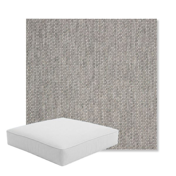 Picture of Tailored Fog | Boxed Square Outdoor Seat Cushion - Sunbrella© Fabric