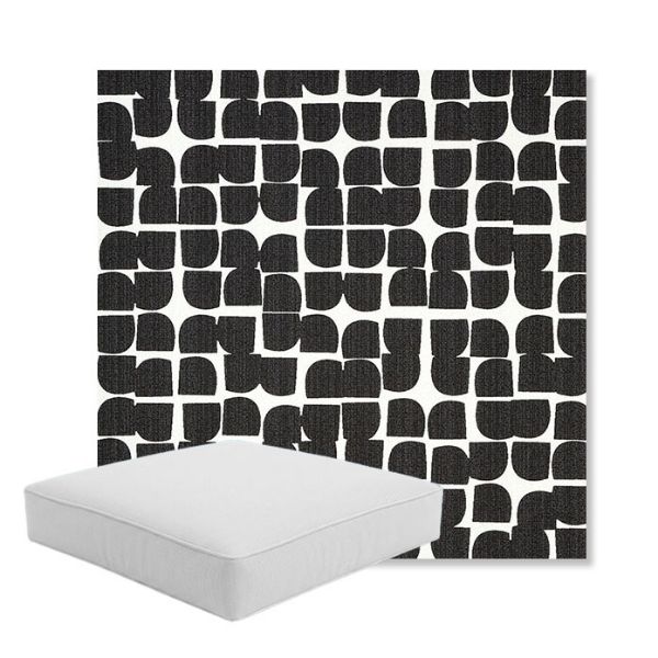 Picture of Toggle Inkblot | Boxed Square Outdoor Seat Cushion - Sunbrella© Fabric