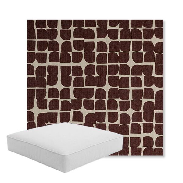 Picture of Toggle Plumberry | Boxed Square Outdoor Seat Cushion - Sunbrella© Fabric