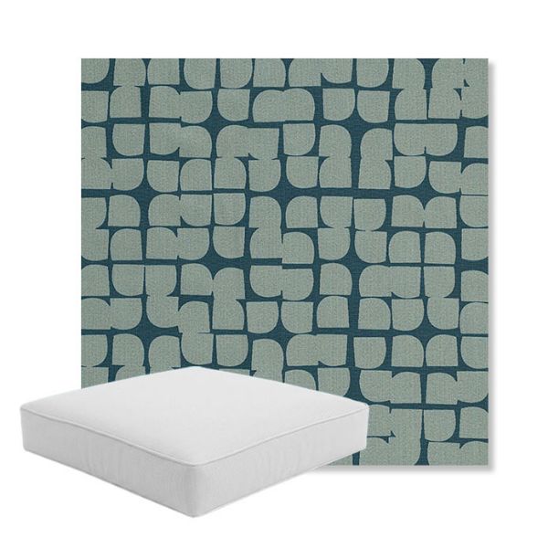 Picture of Toggle Splash | Boxed Square Outdoor Seat Cushion - Sunbrella© Fabric