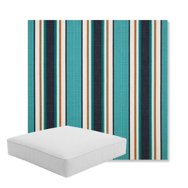 Picture of Token Surfside | Boxed Square Outdoor Seat Cushion - Sunbrella© Fabric