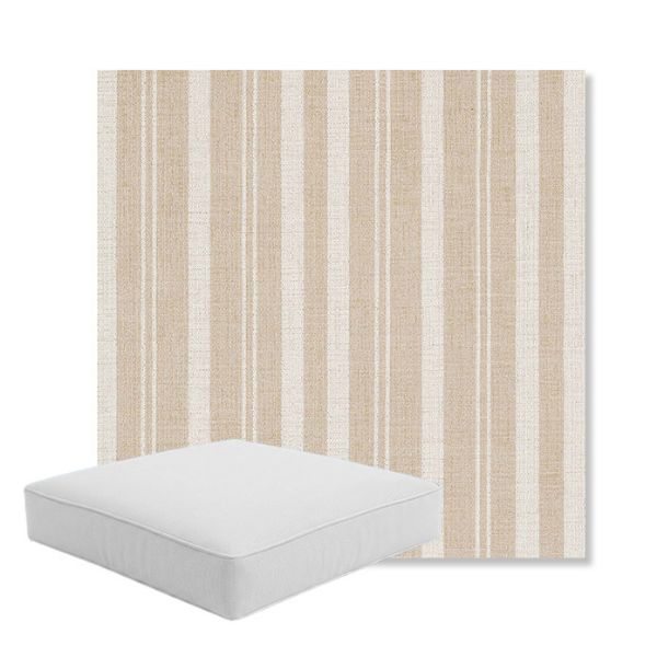 Picture of Tranquil Camel | Boxed Square Outdoor Seat Cushion - Sunbrella© Fabric