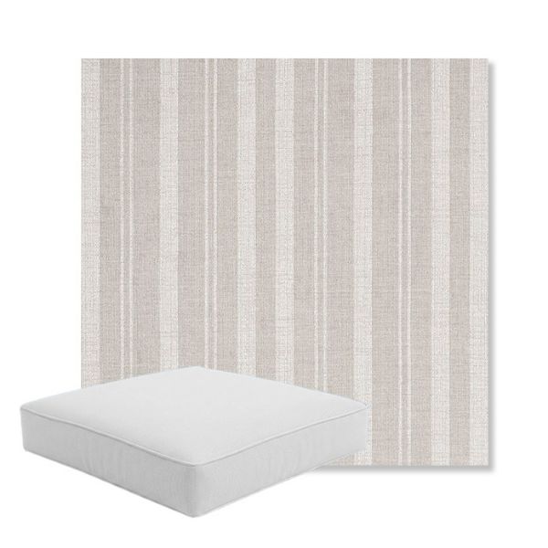 Picture of Tranquil Linen | Boxed Square Outdoor Seat Cushion - Sunbrella© Fabric