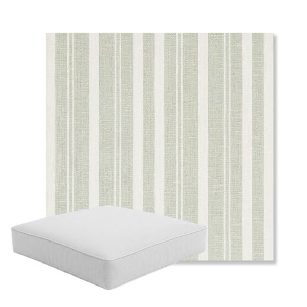 Picture of Tranquil Sage | Boxed Square Outdoor Seat Cushion - Sunbrella© Fabric